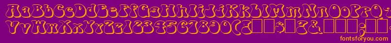 FzJazzy143DEx-fontti – oranssit fontit violetilla taustalla