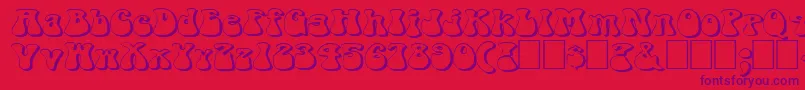 FzJazzy143DEx Font – Purple Fonts on Red Background