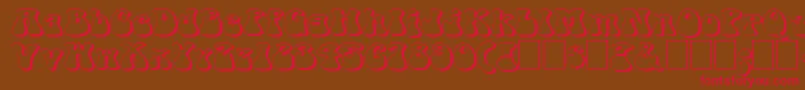 FzJazzy143DEx Font – Red Fonts on Brown Background