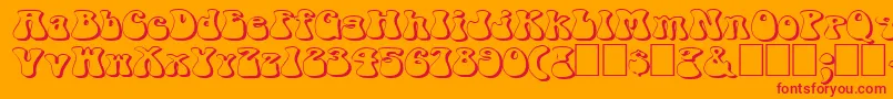 FzJazzy143DEx Font – Red Fonts on Orange Background