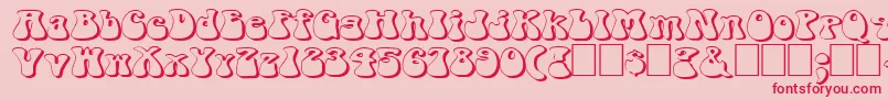 FzJazzy143DEx Font – Red Fonts on Pink Background