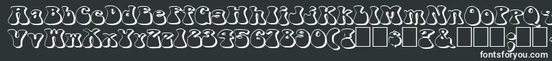 フォントFzJazzy143DEx – 黒い背景に白い文字