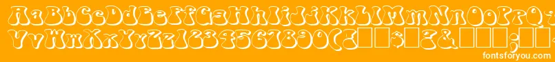 FzJazzy143DEx Font – White Fonts on Orange Background
