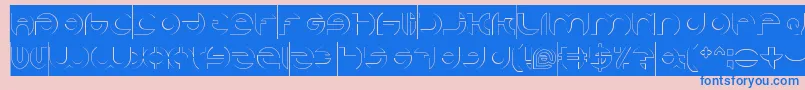 AlexandraHollowInverse Font – Blue Fonts on Pink Background