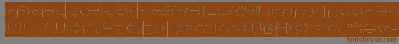 Fonte AlexandraHollowInverse – fontes marrons em um fundo cinza