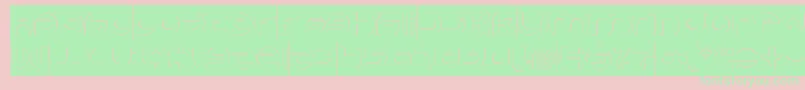 AlexandraHollowInverse-Schriftart – Grüne Schriften auf rosa Hintergrund