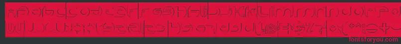 AlexandraHollowInverse Font – Red Fonts on Black Background