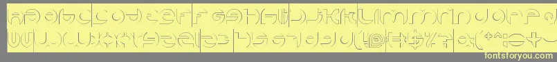 フォントAlexandraHollowInverse – 黄色のフォント、灰色の背景