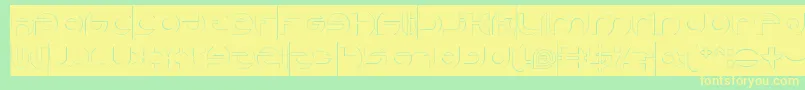 AlexandraHollowInverse Font – Yellow Fonts on Green Background