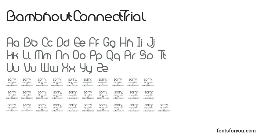 Шрифт BambhoutConnectTrial – алфавит, цифры, специальные символы