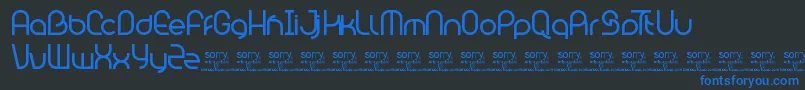 BambhoutConnectTrial Font – Blue Fonts on Black Background
