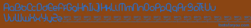 BambhoutConnectTrial Font – Blue Fonts on Brown Background