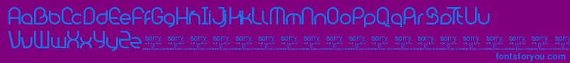 BambhoutConnectTrial Font – Blue Fonts on Purple Background