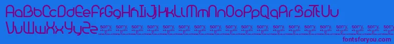 BambhoutConnectTrial Font – Purple Fonts on Blue Background