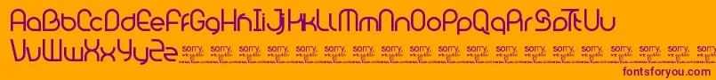 BambhoutConnectTrial Font – Purple Fonts on Orange Background