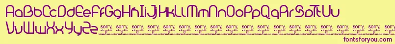 BambhoutConnectTrial Font – Purple Fonts on Yellow Background