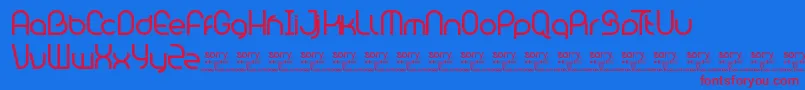 More about BambhoutConnectTrial Font BambhoutConnectTrial Font – Red Fonts on Blue Background