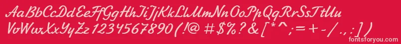 Asylbekm06jikharev.Kz Font – Pink Fonts on Red Background