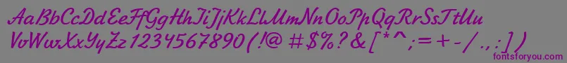 Asylbekm06jikharev.Kz Font – Purple Fonts on Gray Background