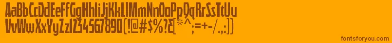 QuasixRegular Font – Brown Fonts on Orange Background