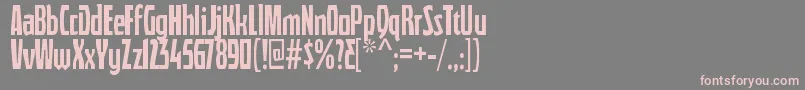 QuasixRegular-Schriftart – Rosa Schriften auf grauem Hintergrund