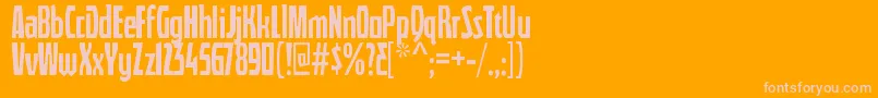 Шрифт QuasixRegular – розовые шрифты на оранжевом фоне