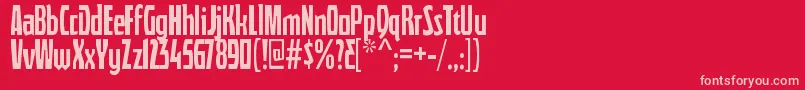 QuasixRegular Font – Pink Fonts on Red Background