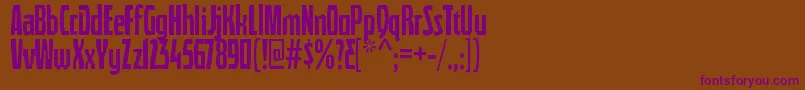 QuasixRegular Font – Purple Fonts on Brown Background