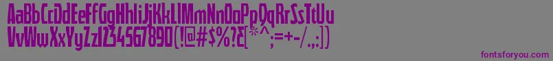 Шрифт QuasixRegular – фиолетовые шрифты на сером фоне