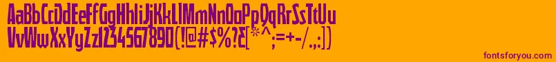 Шрифт QuasixRegular – фиолетовые шрифты на оранжевом фоне