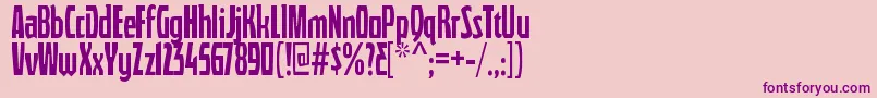 QuasixRegular Font – Purple Fonts on Pink Background