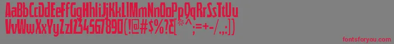 QuasixRegular Font – Red Fonts on Gray Background