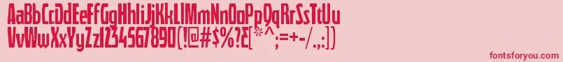 QuasixRegular Font – Red Fonts on Pink Background