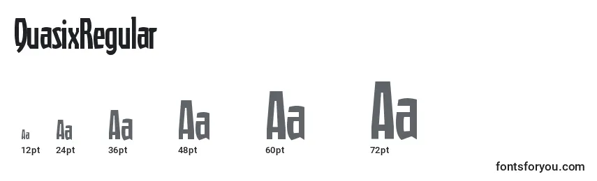 QuasixRegular Font Sizes