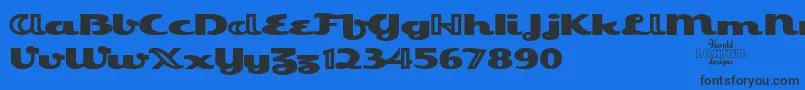 EsquivelTrial Font – Black Fonts on Blue Background