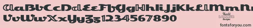 EsquivelTrial-fontti – mustat fontit vaaleanpunaisella taustalla