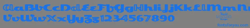 Шрифт EsquivelTrial – синие шрифты на сером фоне