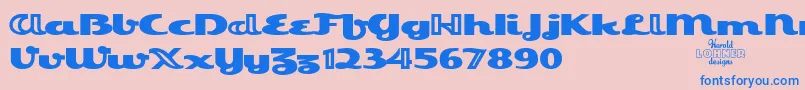 EsquivelTrial Font – Blue Fonts on Pink Background