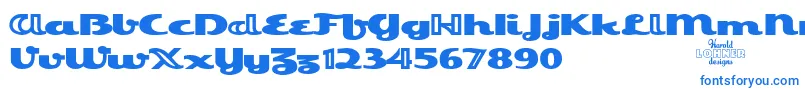 フォントEsquivelTrial – 白い背景に青い文字