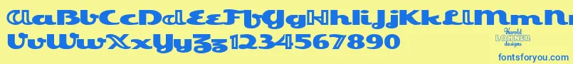 EsquivelTrial Font – Blue Fonts on Yellow Background
