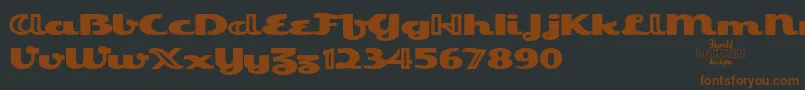 Шрифт EsquivelTrial – коричневые шрифты на чёрном фоне