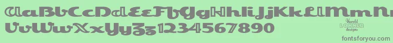 フォントEsquivelTrial – 緑の背景に灰色の文字