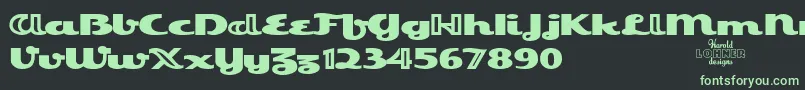 Шрифт EsquivelTrial – зелёные шрифты на чёрном фоне