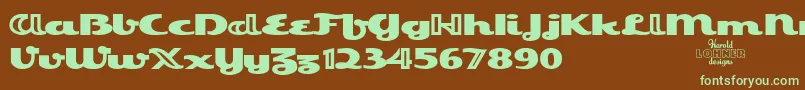 EsquivelTrial-fontti – vihreät fontit ruskealla taustalla