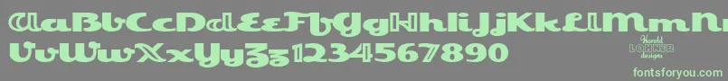 Шрифт EsquivelTrial – зелёные шрифты на сером фоне