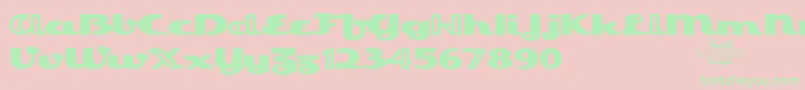 EsquivelTrial Font – Green Fonts on Pink Background