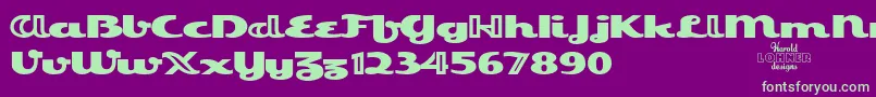 Шрифт EsquivelTrial – зелёные шрифты на фиолетовом фоне