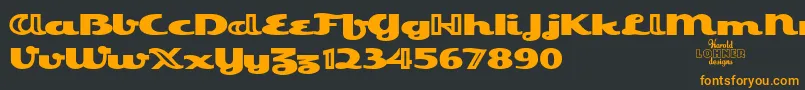 EsquivelTrial-Schriftart – Orangefarbene Schriften auf schwarzem Hintergrund