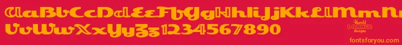 EsquivelTrial Font – Orange Fonts on Red Background