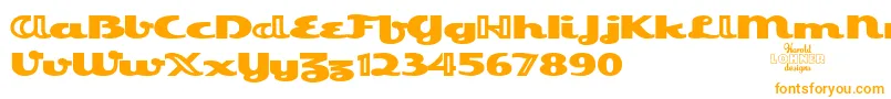 Шрифт EsquivelTrial – оранжевые шрифты на белом фоне